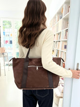 ELLY Büyük Boy Süet Tote Omuz Çantası Acı Kahve