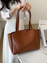 VERA Büyük Boy Suni Deri Omuz Çantası Taba