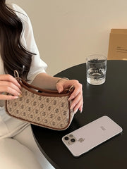 LENA Monogram Baget Omuz Çantası